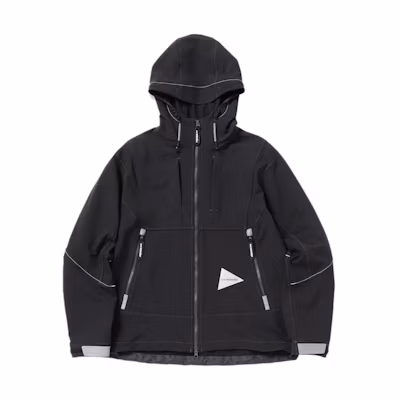 and wander SS24 Lightweight Stretch Softshell Jacket Unisex Black 5744121105