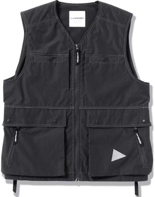 and-wander-ss-24-loose-fit-ripstop-sleeveless-vest-charcoal-grey-unisex-5744181150-cha