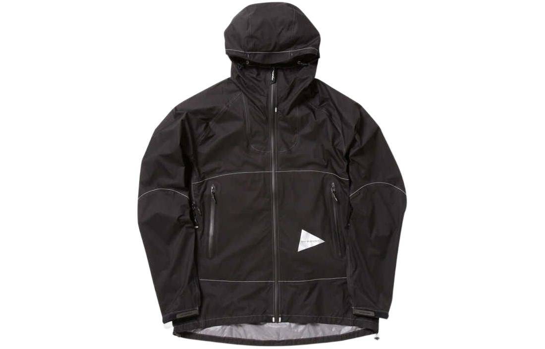 and wander SS24 Reflective Stitch Waterproof Hooded Jacket Unisex 5744111103