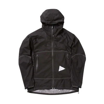 and wander SS24 Reflective Stitch Waterproof Hooded Jacket Unisex 5744111103