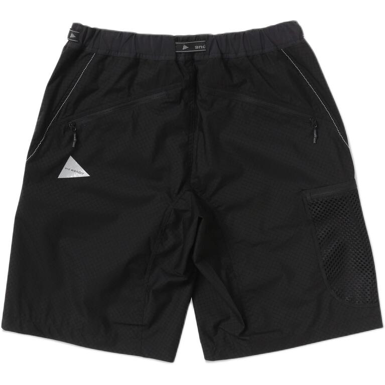 Lookbook and wander SS24 Unisex Hitam Seluar Pendek Kasual Poket Mid-Rise 5744122118