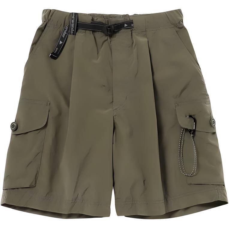 and wander SS24 Unisex Loose Fit Utility Cargo Shorts Khaki Color 5744182170-180