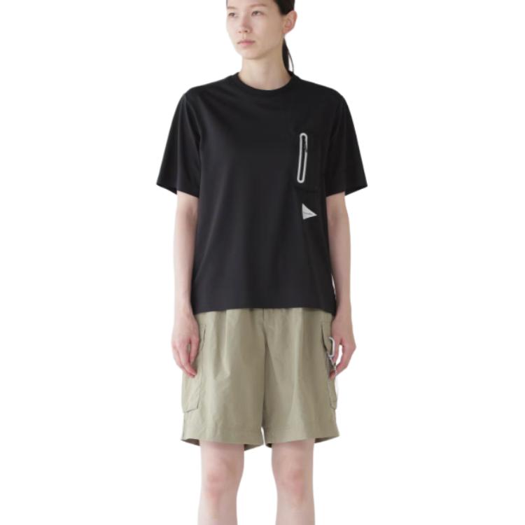 Lookbook and wander SS24 Seluar Pendek Cargo Utiliti Uniseks Potongan Longgar Warna Khaki 5744182170-180