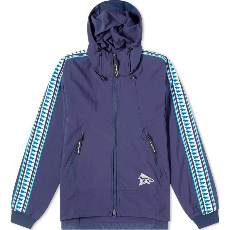 and wander Two-Tone Zip Hoodie Jacket - Navy Blue 574328190-4120