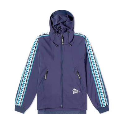 and wander Two-Tone Zip Hoodie Jacket - Navy Blue 574328190-4120
