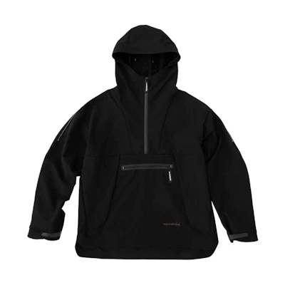 and wander Unisex Black Pullover Hoodie Long Sleeve Solid Color 5742281350-010