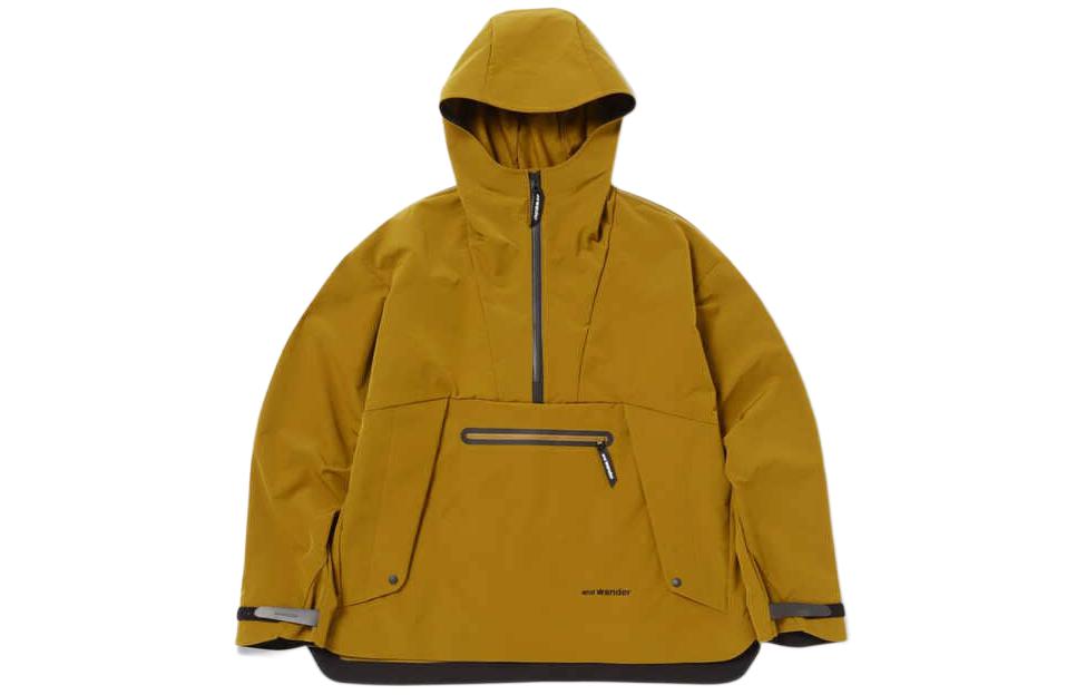 and wander Unisex Hooded Pullover Sweatshirt Long Sleeve Camel Color 5742281350-190