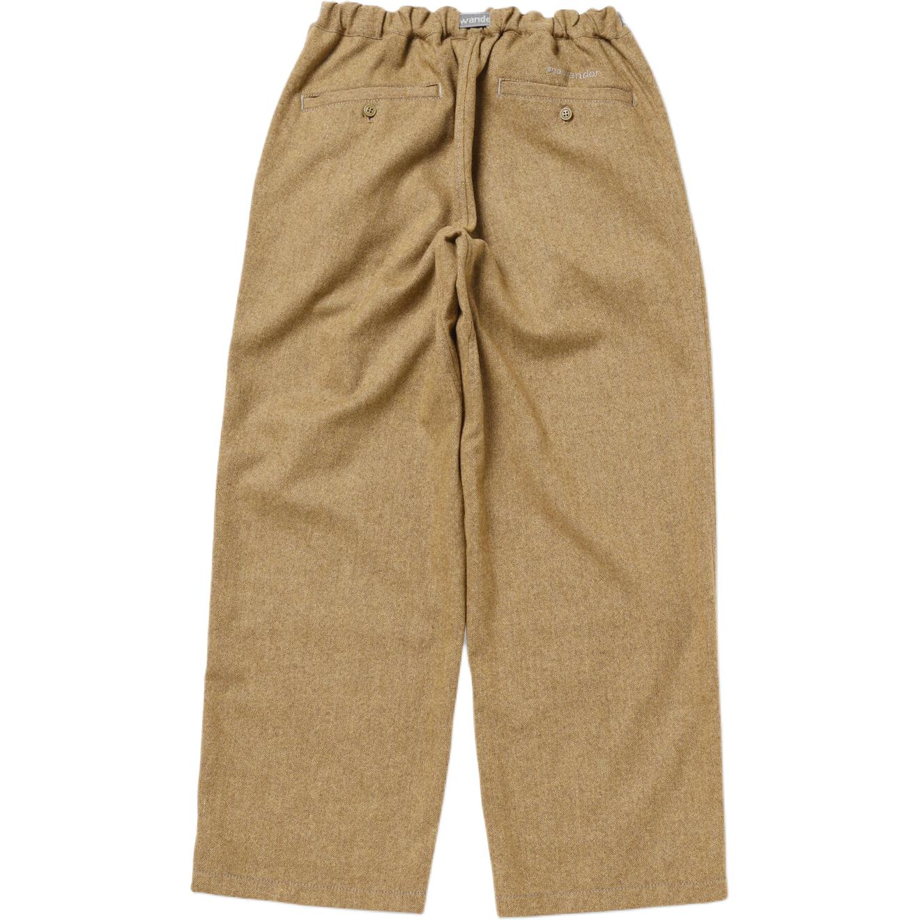 Lookbook and wander Seluar Khaki Tweed Wide-Leg Relaxed Unisex 5743282087