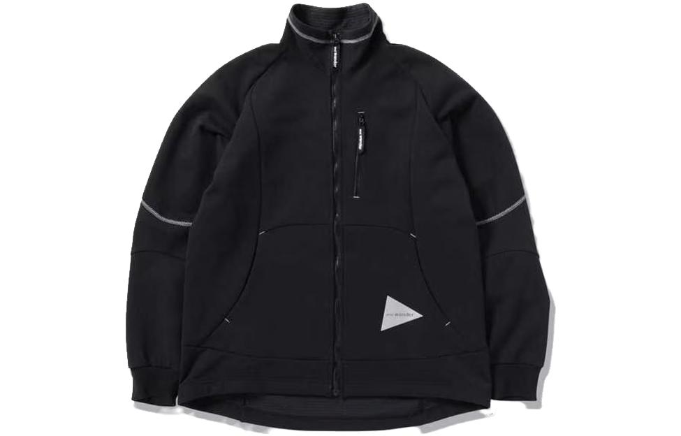 Order and wander Jaket Leher Berdiri Uniseks Warna Hitam 5743144021-BLK