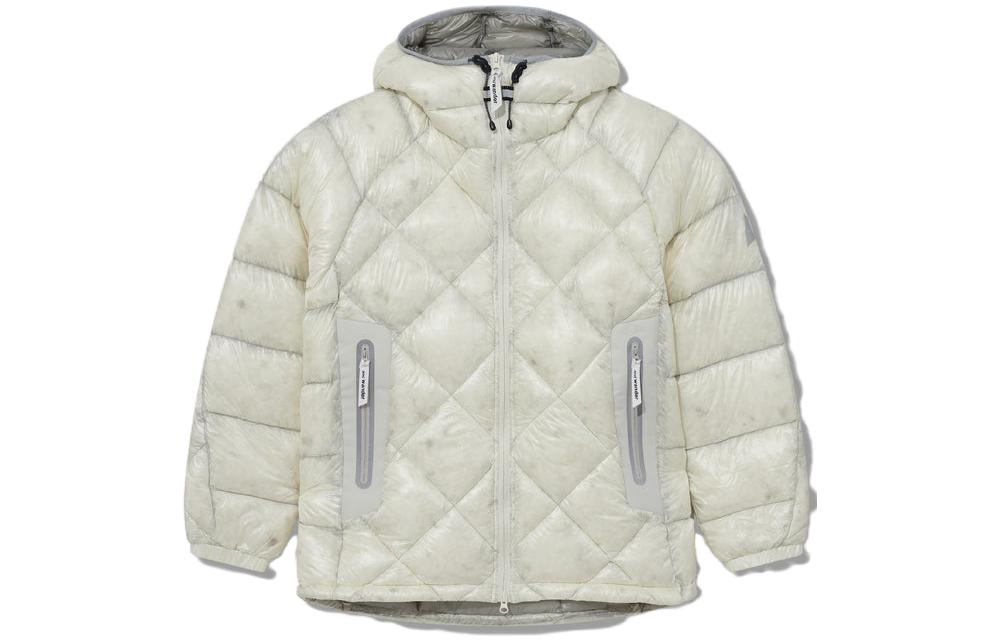 and wander White Down Hooded Long Sleeve Jacket 5743231006-031