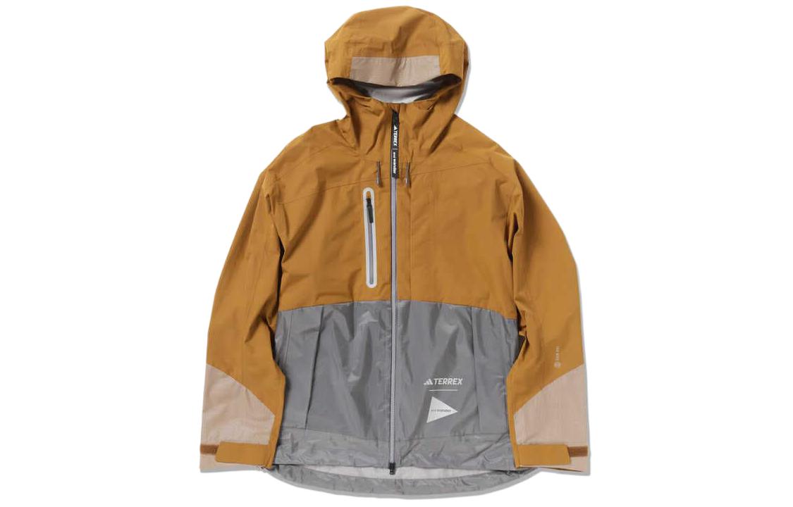 and wander adidas TERREX Patchwork Zipper Hoodie Jacket Beige 574318192822042