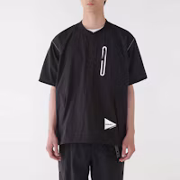 Purchase and wander x Gramicci SS24 半開襟短袖T恤 男女通用 黑色 5744121412-010