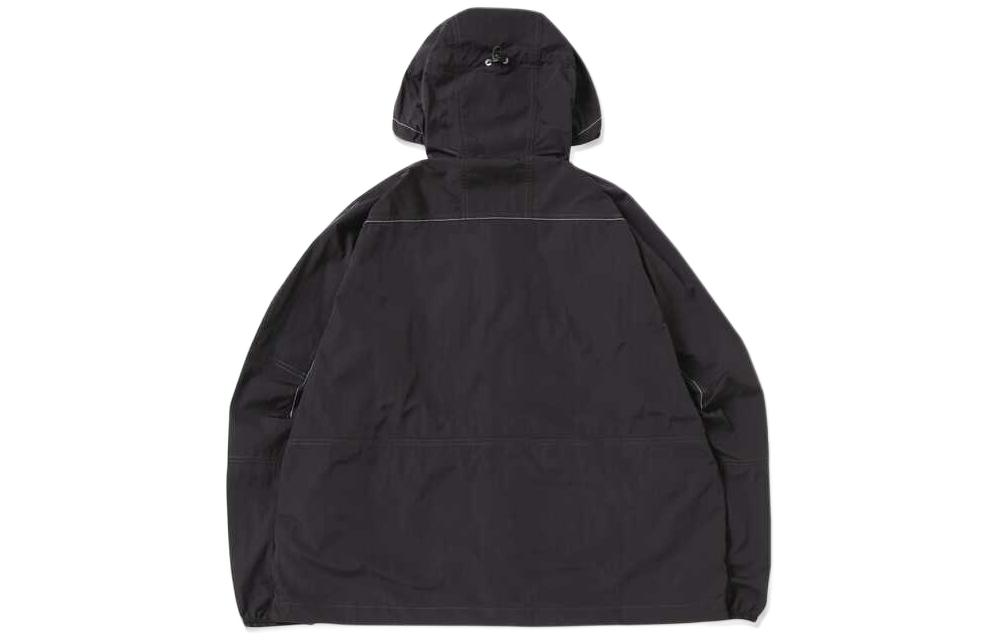 Lookbook and Wander x Gramicci SS24 Hoodie Nylon Patchwork Reflektif Unisex Hitam 5744121411-010