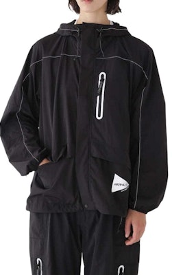 and Wander x Gramicci SS24 Hoodie Nylon Patchwork Reflektif Unisex Hitam 5744121411-010 Shop and Wander x Gramicci SS24 Hoodie Nylon Patchwork Reflektif Unisex Hitam 5744121411-010