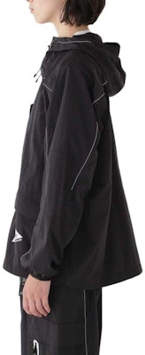 and Wander x Gramicci SS24 Hoodie Nylon Patchwork Reflektif Unisex Hitam 5744121411-010 Details for and Wander x Gramicci SS24 Hoodie Nylon Patchwork Reflektif Unisex Hitam 5744121411-010