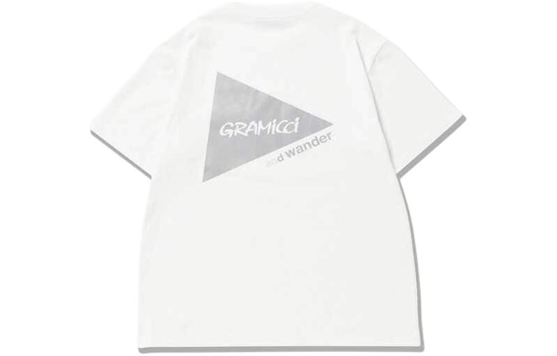 and wander x Gramicci SS24 Unisex White Crewneck Short-Sleeve T-Shirt 5744184417-030