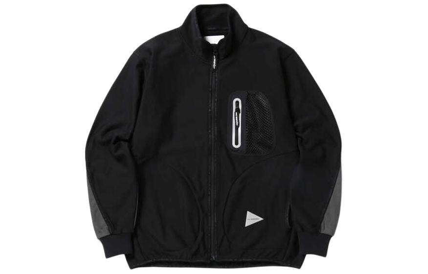 and wander Zip-Up High-Neck Pocket Jacket Unisex Black 5743281057-010