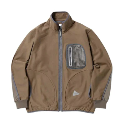 and wander Zip-Up Stand Collar Pocket Jacket Unisex Light Brown 5743281057-040
