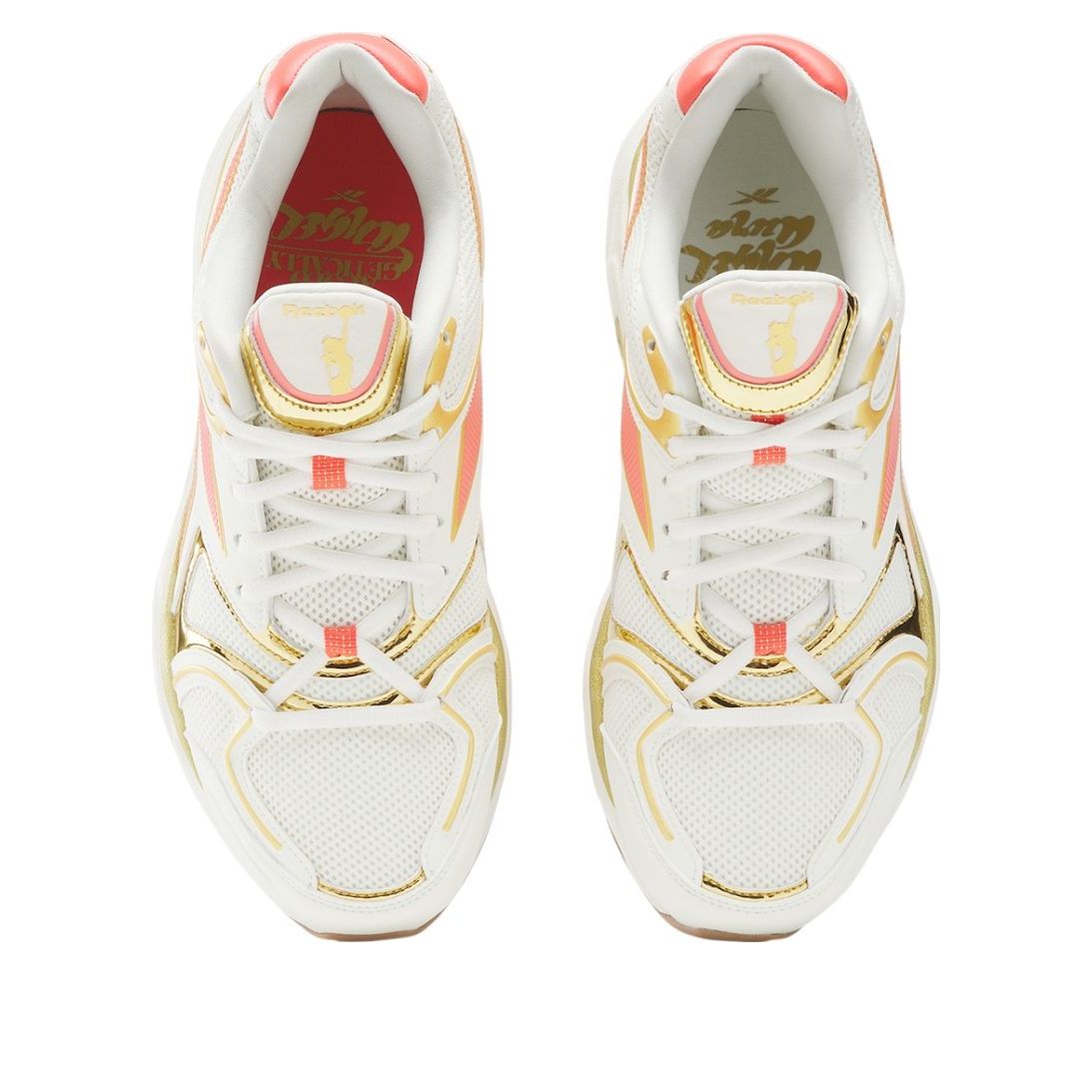 Shop Angel Reese x Reebok Premier Road Plus 6 'Chalk Sunset Coral' Sepatu Sneakers 100228938