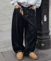 Anolorcode Draw Curved Denim Pants (Raw Indigo) ANFW701 Anolorcode Draw Curved Denim Pants (Raw Indigo) ANFW701