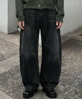 Anolorcode Lizard Black Wash Denim Pants AC3498 Anolorcode Lizard Black Wash Denim Pants AC3498