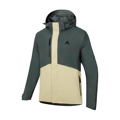 Anta 20 Outdoor Waterproof Windbreaker Jacket Khaki Green for Men 952446601-8