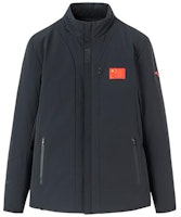 Anta Black National Flag Print Zipper High Collar Padded Jacket 152250903-1 Anta Black National Flag Print Zipper High Collar Padded Jacket 152250903-1