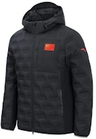 Anta Black Solid Color Logo Zip-Up Hooded Down Jacket 152250904-2 Anta Black Solid Color Logo Zip-Up Hooded Down Jacket 152250904-2