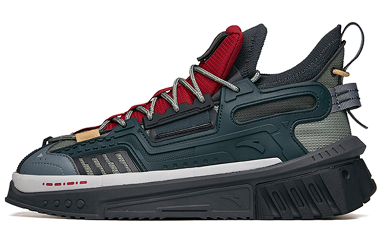 Anta 'Grey Red Pro Low-Top Skate' 912218080-3