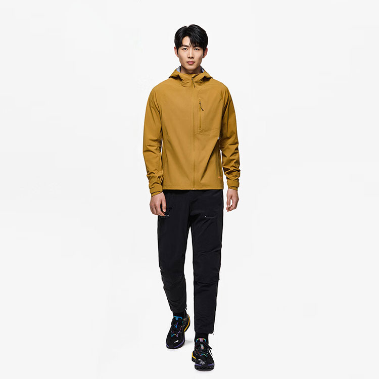 Shop Chaqueta Sudadera con Capucha Anta Ligera Color Sólido - Arena Dorada Verde. 152430601-2