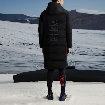 ANTA Long Puffer Jacket with Logo Print, Zipper, and Hood - Black 152140922-2 Purchase ANTA Long Puffer Jacket with Logo Print, Zipper, and Hood - Black 152140922-2