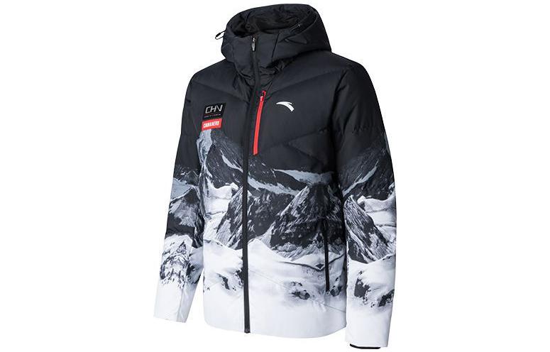ANTA  Outdoor Hooded Puffer Jacket Snowflake White/All-Over Print 152347945-1
