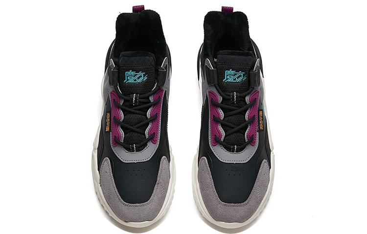 Lookbook アンタ「凡庸拒否」フリース裏起毛(黒灰) 112148808-7