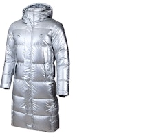 Anta Silver Puffer Jacket with Logo and Zipper 15940970-2 Anta Silver Puffer Jacket with Logo and Zipper 15940970-2