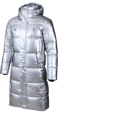 Anta Silver Puffer Jacket with Logo and Zipper 15940970-2 Buy Anta Silver Puffer Jacket with Logo and Zipper 15940970-2