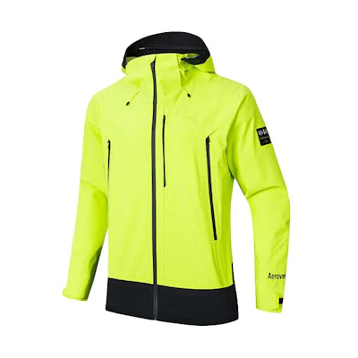 Anta Stormbreaker Waterproof Hooded Jacket in Bright Lime Green. 152417616-2