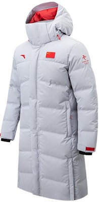 Anta Winter Superior Series Logo Hooded Puffer Jacket - Gray Silver 75220603-1 Order Anta Winter Superior Series Logo Hooded Puffer Jacket - Gray Silver 75220603-1