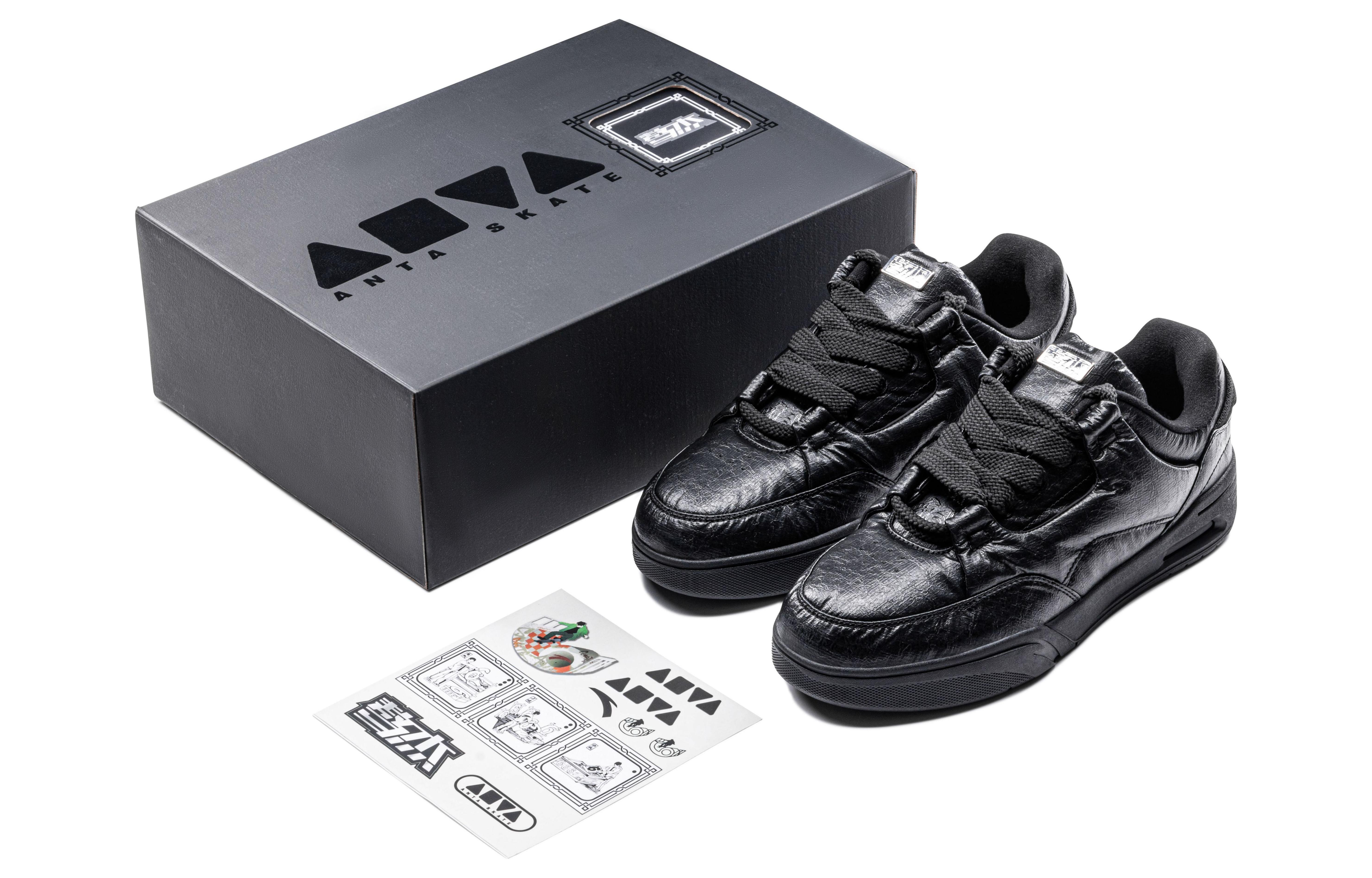 Cheap Anta A-Jie Low 'Seni Kertas Hitam' 112418040X-1