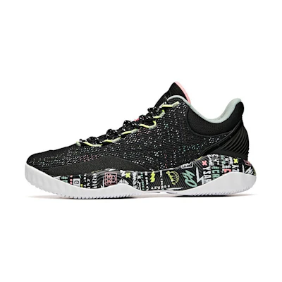 Anta A-Shock Basketball Shoes 'Black Colorful Mesh'
