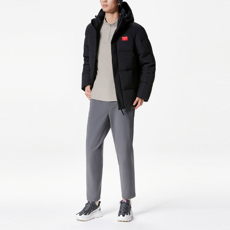 Lookbook Anta All-Weather  Down Jacket with Detachable Hood in Basic Black. 152350902-1