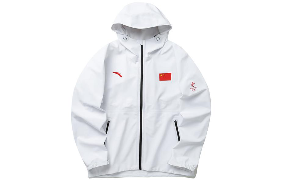 Anta All-Weather Logo Print Zip Hoodie Jacket  White 152130707-1