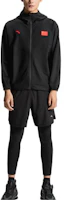 Purchase Anta All-Weather Series Black Logo Print Zip Hooded Woven Jacket 152130707-2