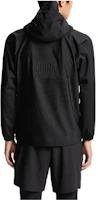 Details for Anta All-Weather Series Black Logo Print Zip Hooded Woven Jacket 152130707-2