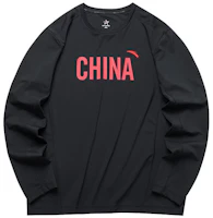Anta All-Weather Series Black Crewneck Sweatshirt with Letter Print 152210411-2 Anta All-Weather Series Black Crewneck Sweatshirt with Letter Print 152210411-2