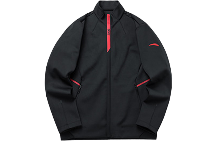 Anta All-Weather Series Black Stand Collar Casual Sports Jacket 152210709-2