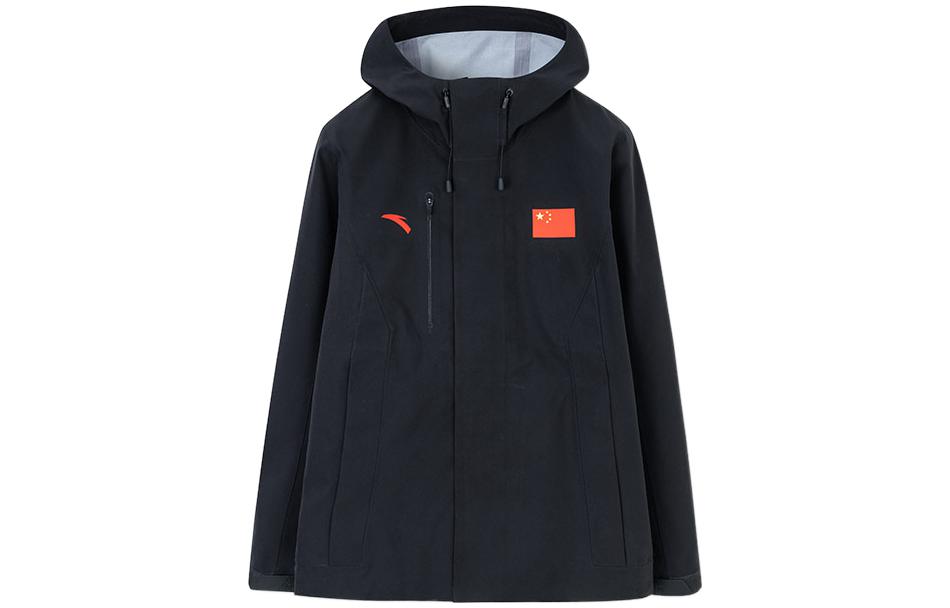 Anta All-Weather Series Black Woven Sports Hooded Jacket 152310627-2