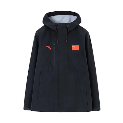 Anta All-Weather Series Black Woven Sports Hooded Jacket 152310627-2
