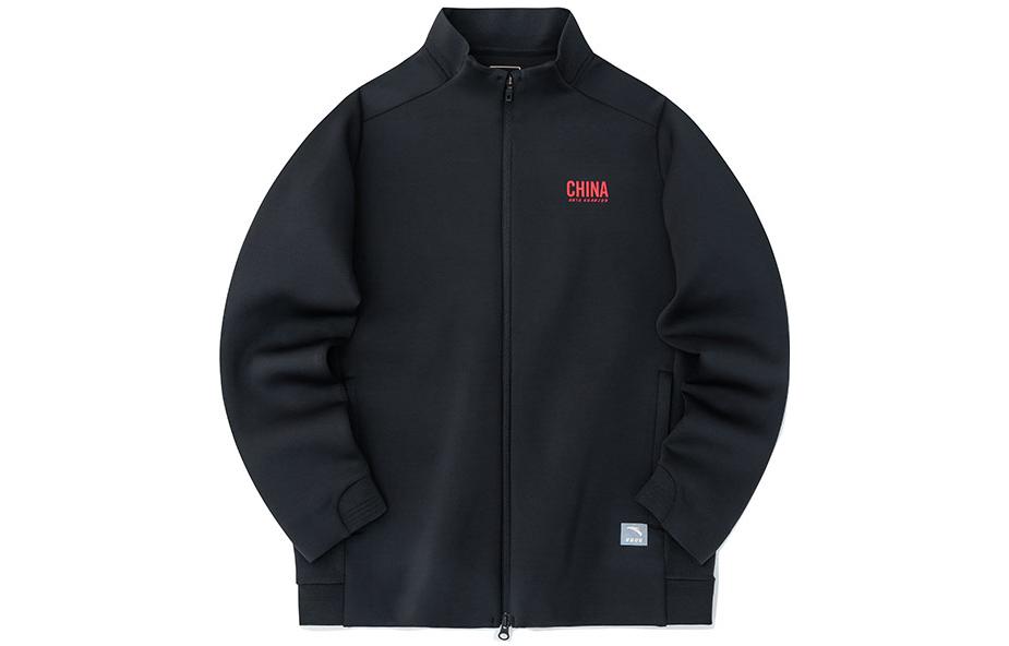 Anta All-Weather Series Black Zip-Up Solid Color Jacket 152230713-4
