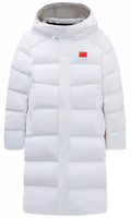 Order Anta All-Weather White Hooded Long Down Jacket Casual Outerwear. 152410901-1