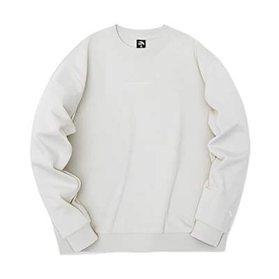Anta Athleisure Fleece Pullover Sweatshirt Unisex - Oatmeal Gray 172231760R-1